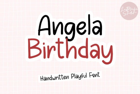 Angela Birthday Font for Playful Small Business Branding