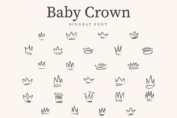 Baby Crown: A Charming Dingbat Font for Editorial Design