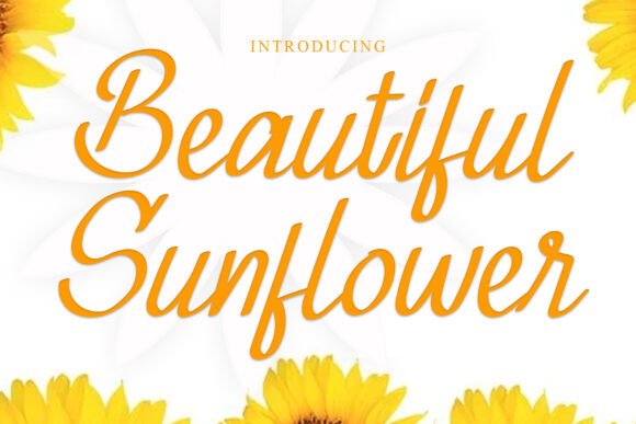 Beautiful Sunflower: A Font for Elegant Publishing