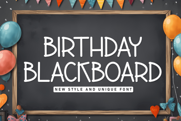 Birthday Blackboard: A Versatile Display Font