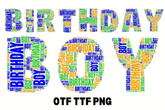 Birthday Boy: A Vibrant Colored Font for Festive Branding