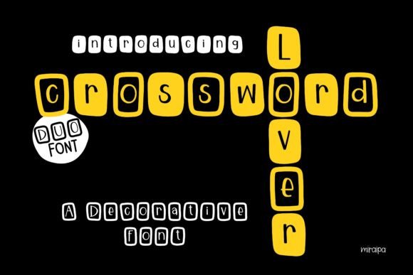 Crossword Lover Font for Playful Web Design
