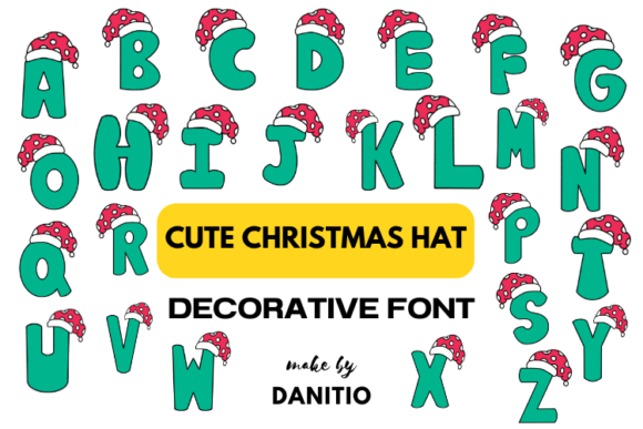 Cute Christmas Hat: A Festive Font for Editorial Design