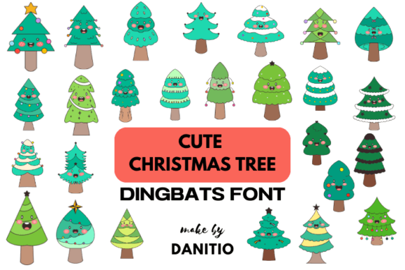 Cute Christmas Tree: A Fun and Quirky Font for Festive Designs