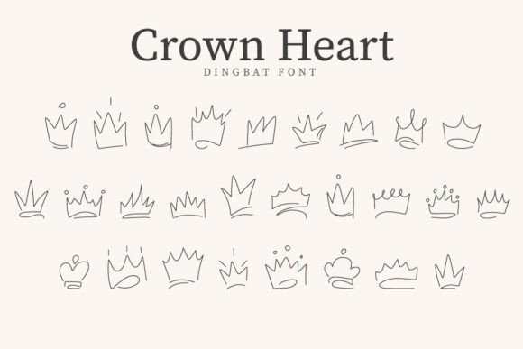 Enhance Your Brand with Crown Heart Font