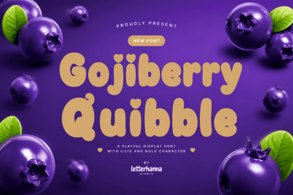 Gojiberry Quibble: A Bold and Bright Display Font for Creative Projects