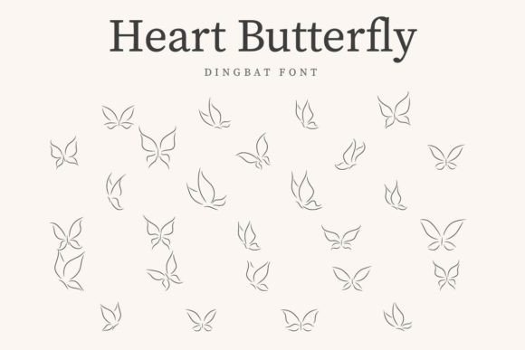 Heart Butterfly: A Charming Font for Crafters and Designers
