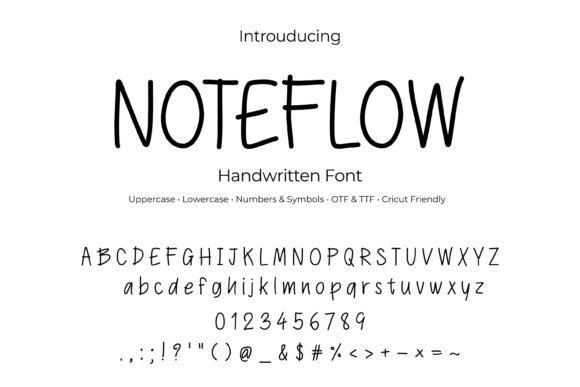 Noteflow: Your Go-To Handwritten Font for Elegant Design