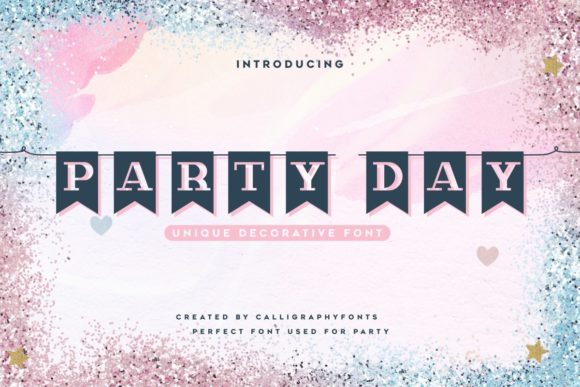 Party Day Font: A Decorative Typeface for Editorial Joy
