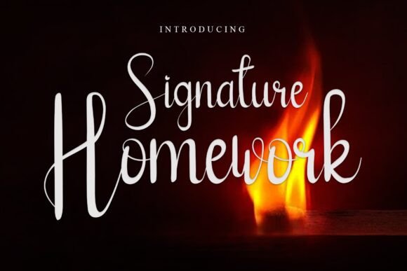 Signature Homework: The Elegant Font for Creative Campaigns